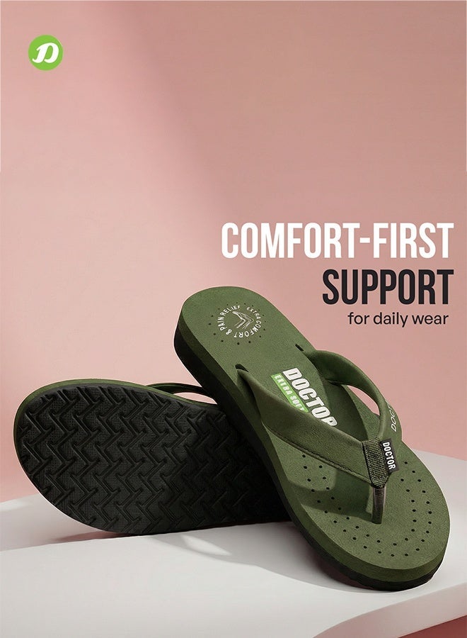 DOCTOR EXTRA SOFT Comfort Flip Flops for Women | Soft Cushion Comfortable Daily Wear Anti Slip Lightweight Slippers | Doctor Extra Soft D-16 - Image 2